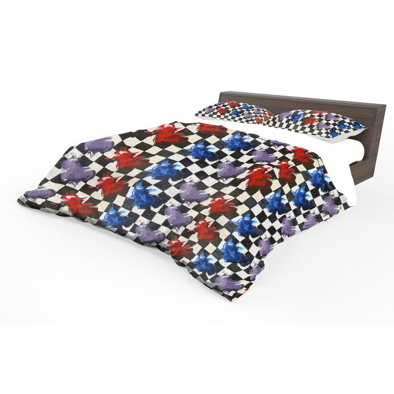 Checkered Hearts Duvet Cover Set by Juanette Menderoi