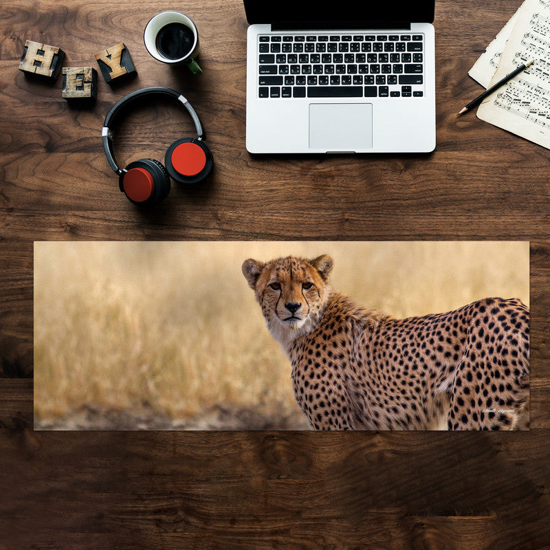 Cheetah Mom Large Desk Pad By Annette Heymans