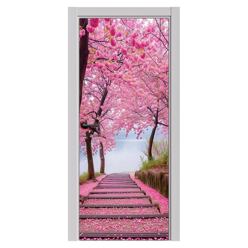Cherry Blossom Lane Door Decoupage