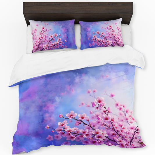 Cherry Blossom Petals Duvet Cover Set