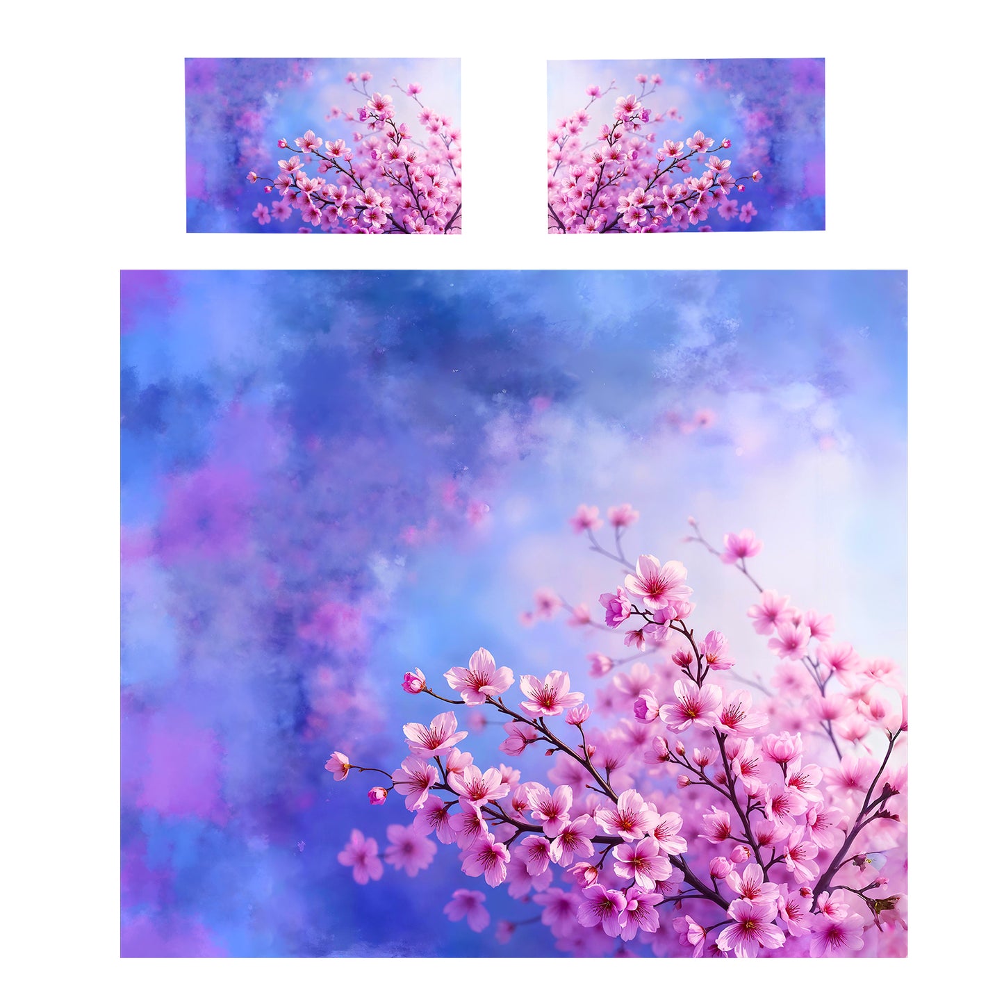 Cherry Blossom Petals Duvet Cover Set