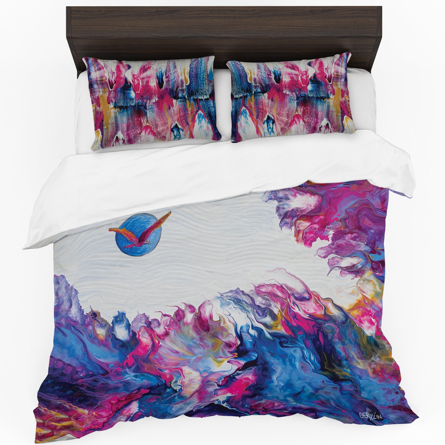 Heart Beating Seascape Duvet Cover Set by Cherylin Louw