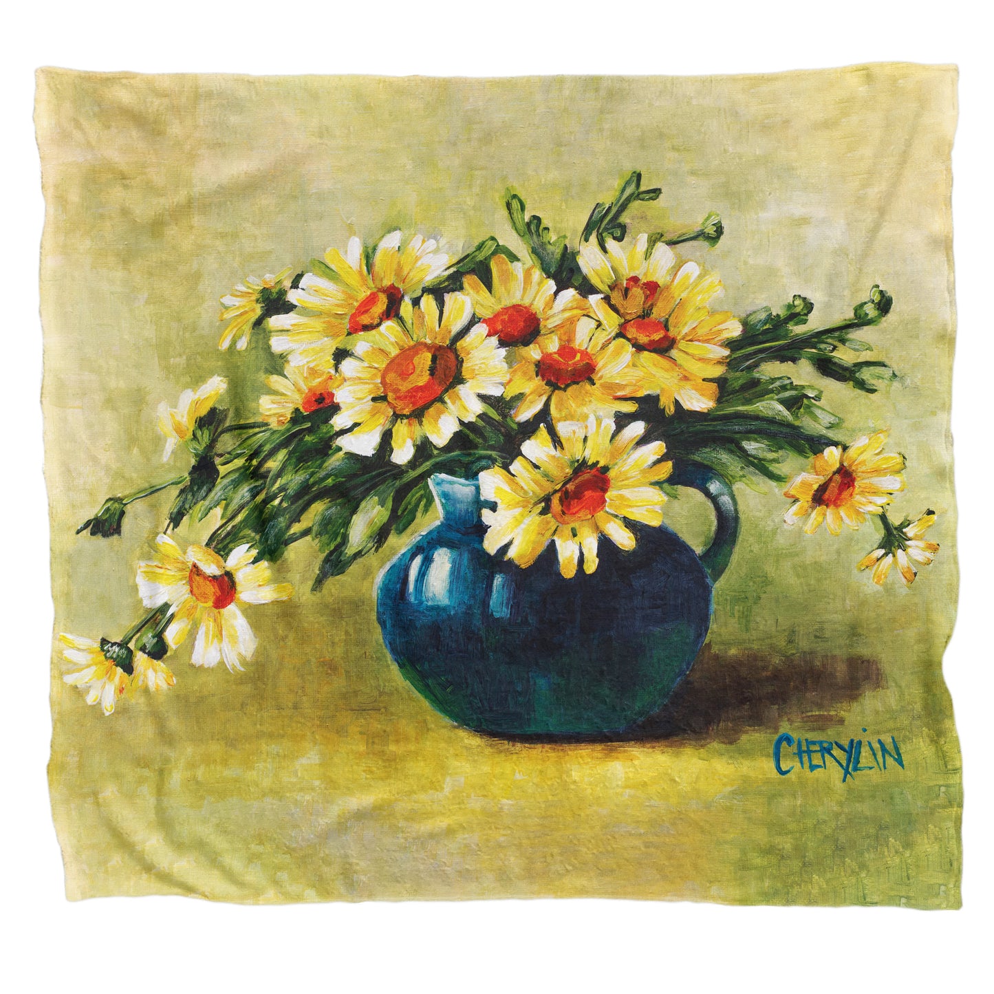 Summer Daisies Light Weight Fleece Blanket by Cherylin Louw