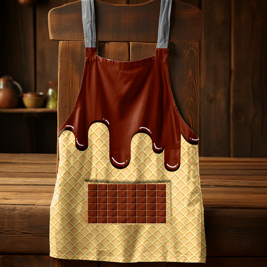 Chocolate Wafer Medium Length Apron