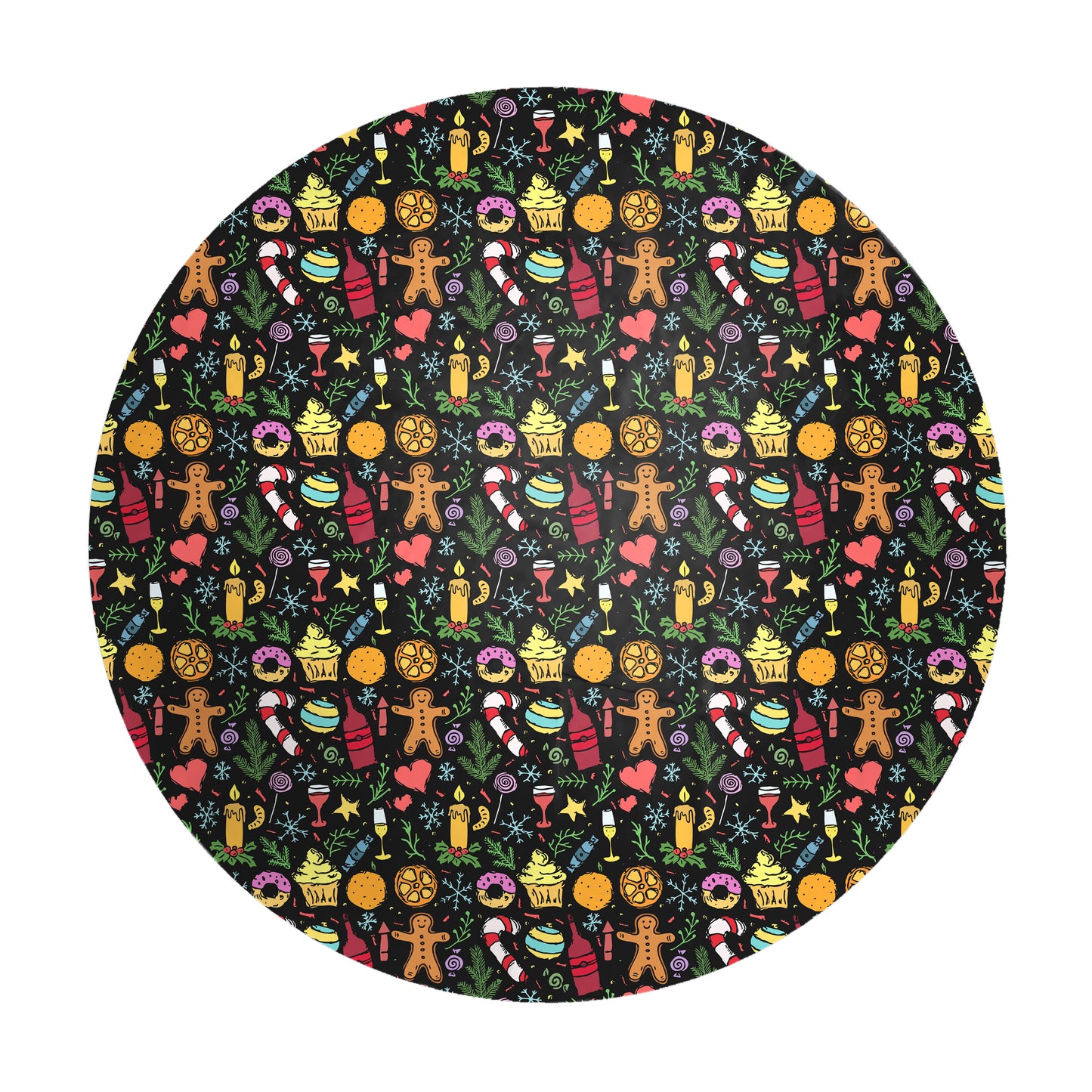 Christmas Lollie Christmas Round Tablecloth