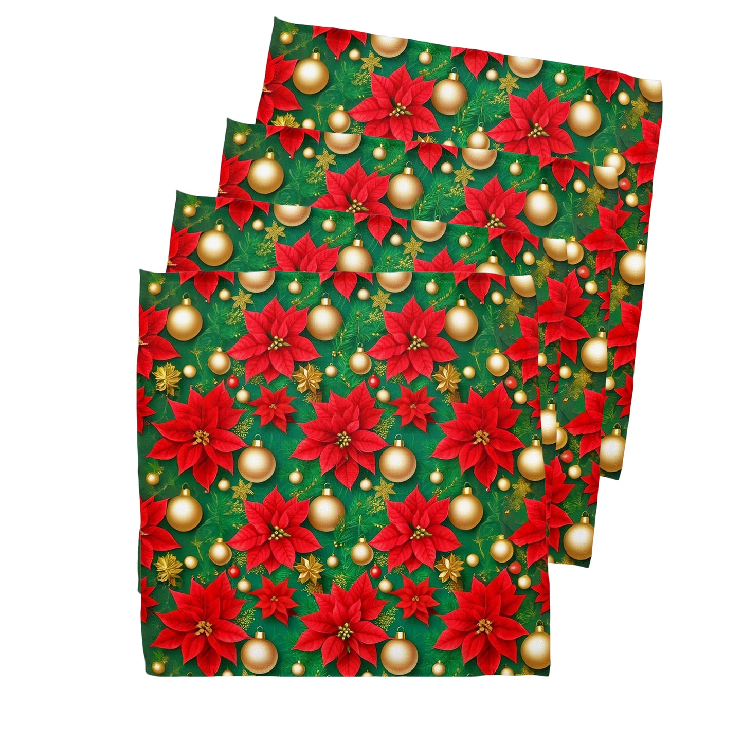 Christmas Poinsettia Decoration Napkins