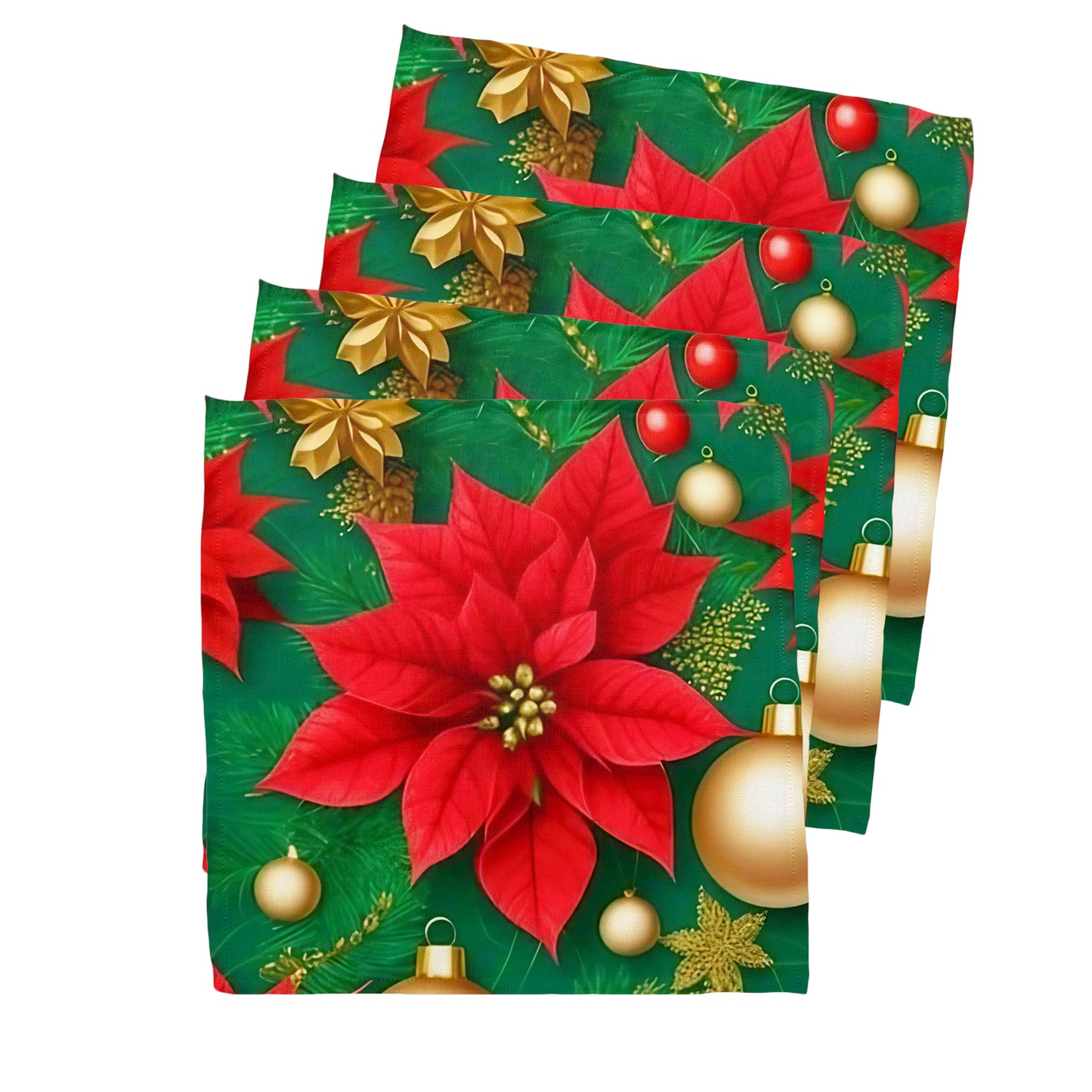 Christmas Poinsettia Napkins