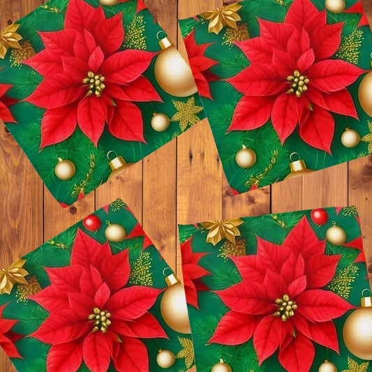 Christmas Poinsettia Napkins