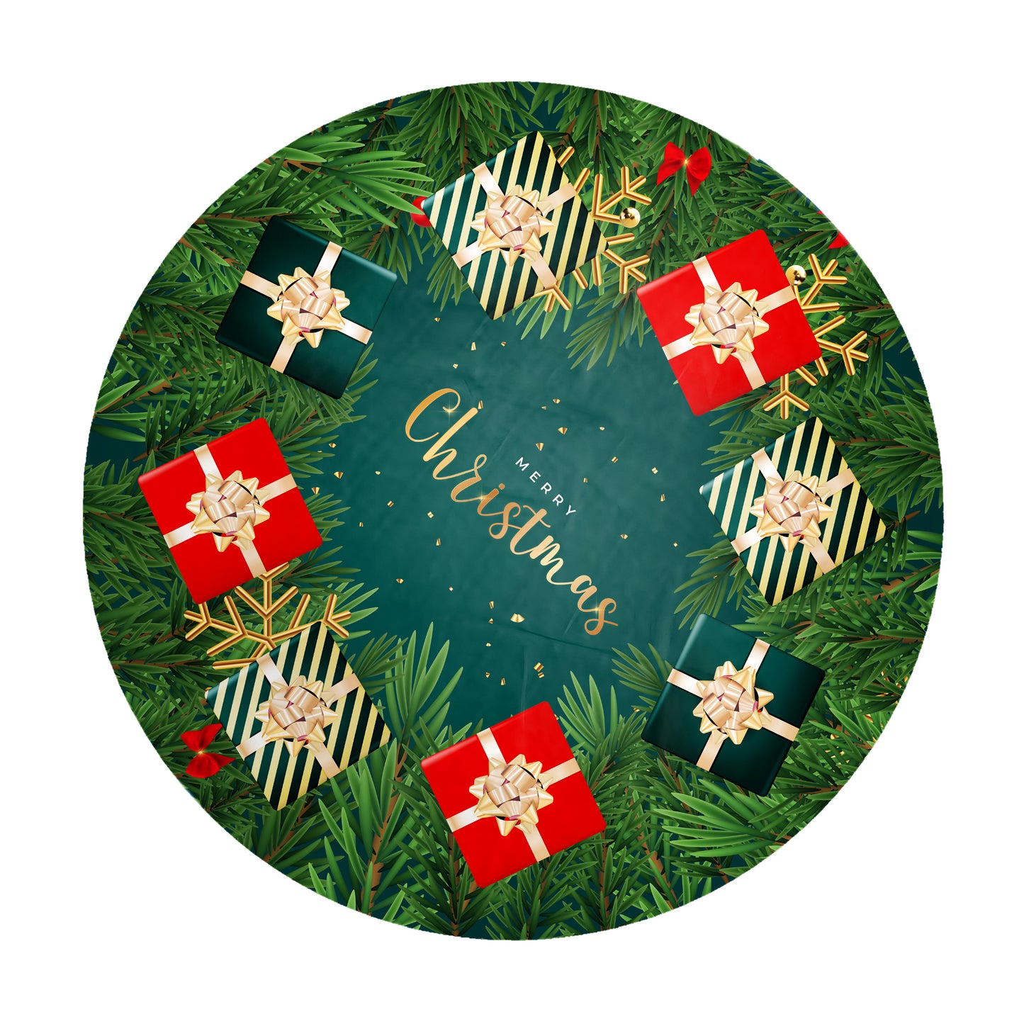 Christmas Present Round Tablecloth