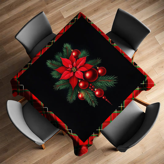 Christmas lumberjack Plated Pattern Bloom Square Tablecloth