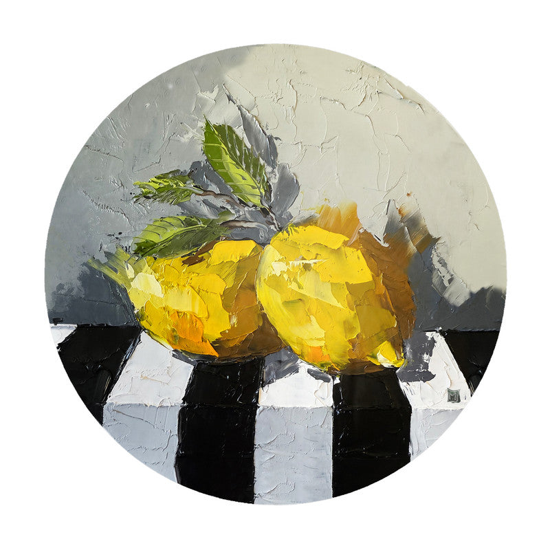 Citrus Essence Round Tablecloth by Juanette Menderoi