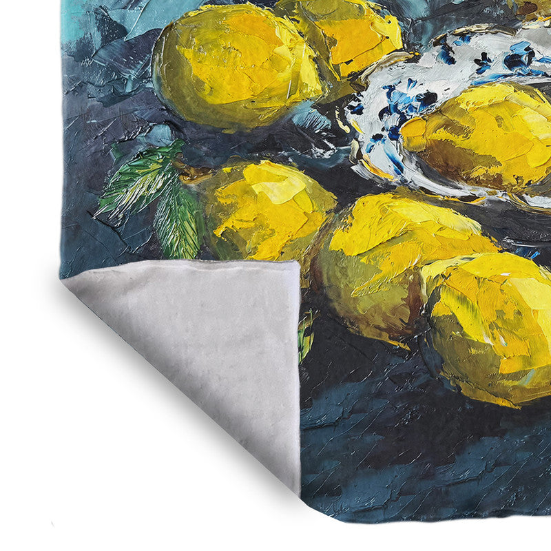 Citrus Serenity Light Weight Fleece Blanket by Juanette Menderoi