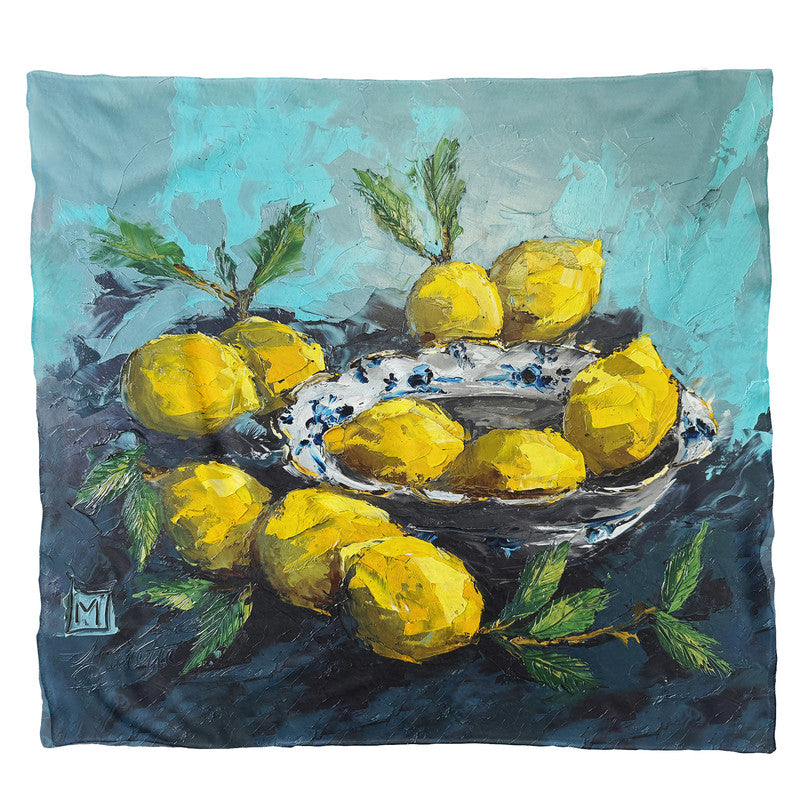 Citrus Serenity Light Weight Fleece Blanket by Juanette Menderoi