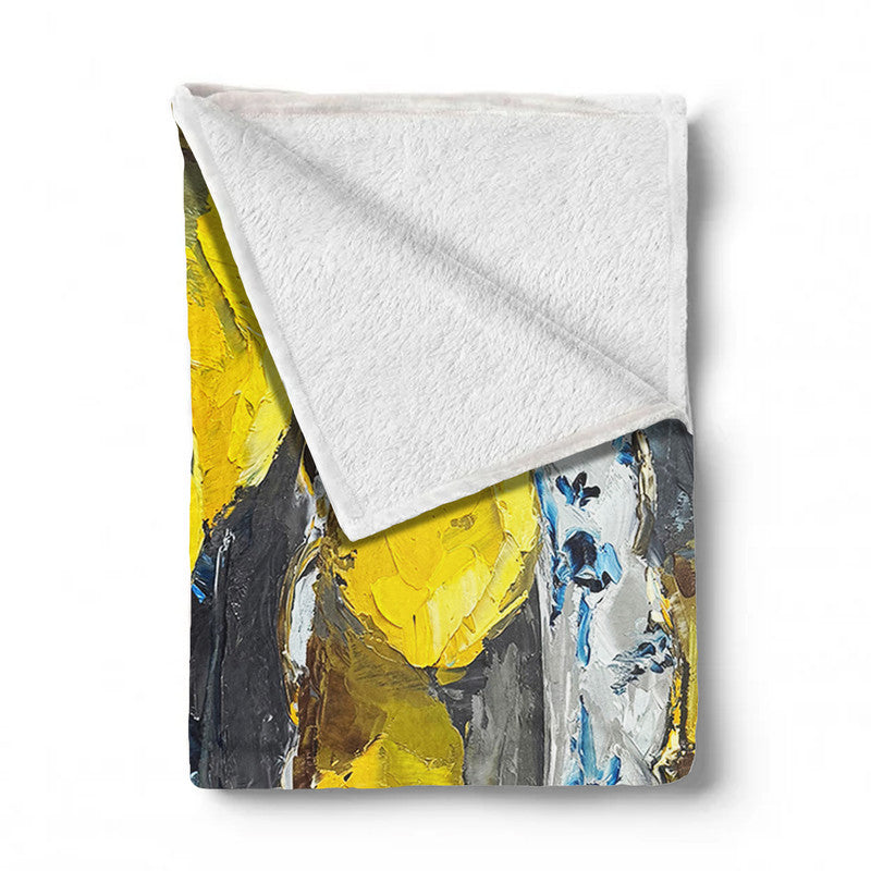 Citrus Serenity Light Weight Fleece Blanket by Juanette Menderoi