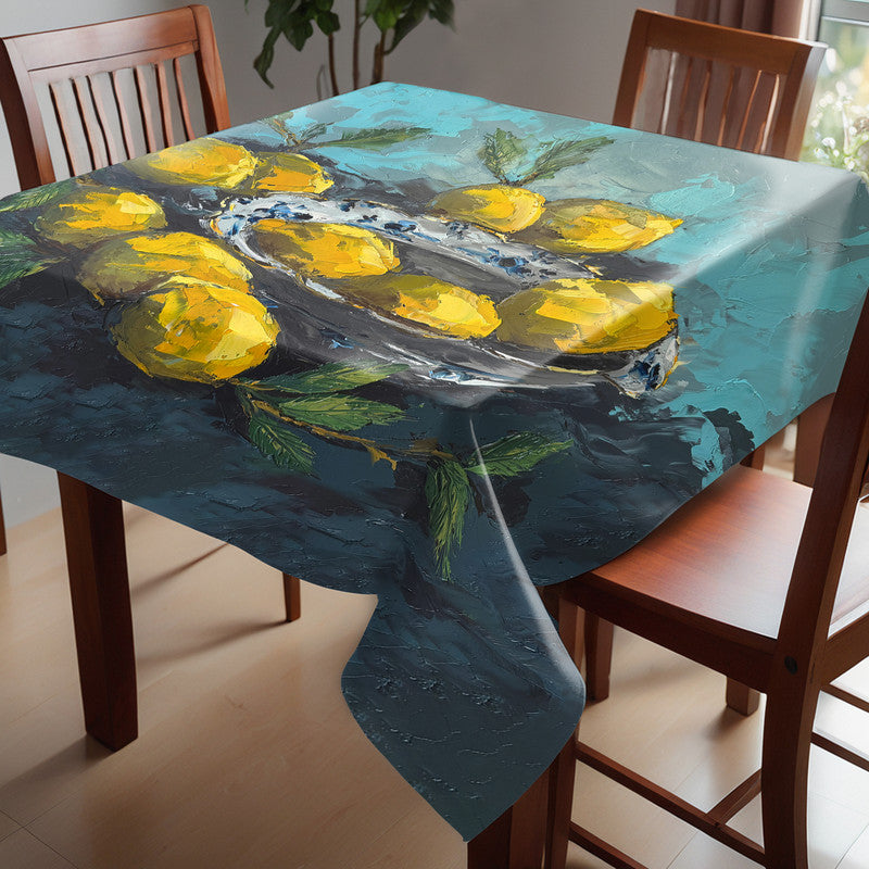 Citrus Serenity Square Tablecloth by Juanette Menderoi
