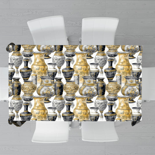Classic Grecian Pots Rectangle Tablecloth