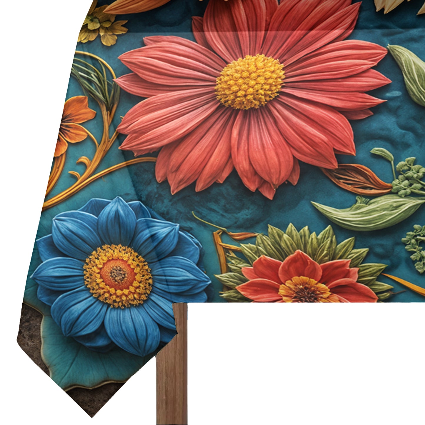 Clay Floral Heirloom Rectangle Tablecloth