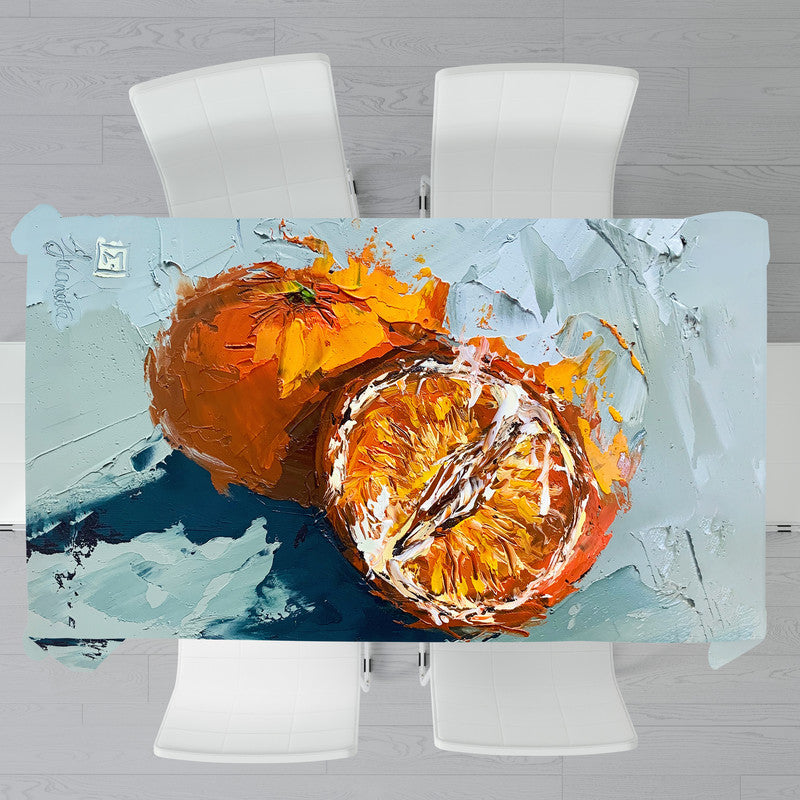 Close Up Clementine By Juanette Menderoi Rectangle Tablecloth