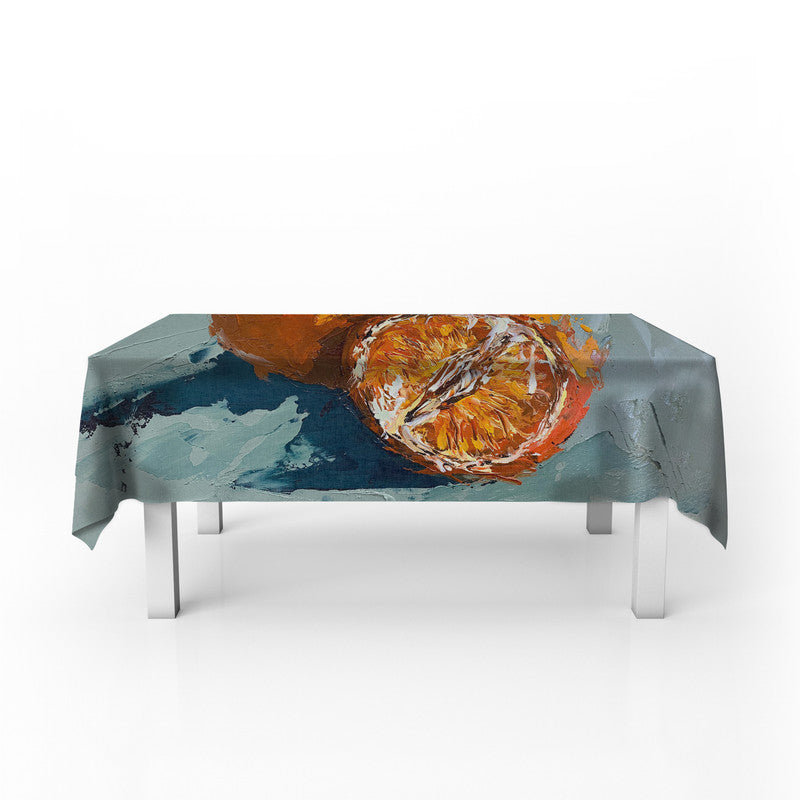 Close Up Clementine By Juanette Menderoi Rectangle Tablecloth