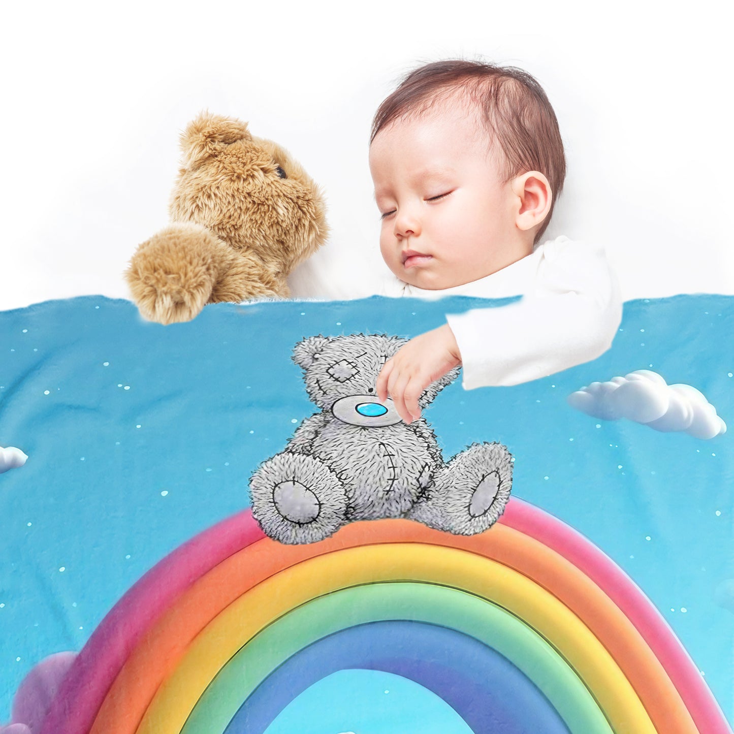 Cloud Bear Cub Minky Blanket