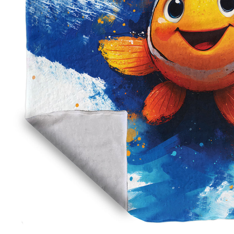 Clown Fish Light Weight Fleece Blanket by Wikus Schalkwyk