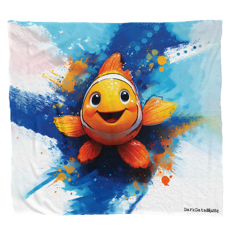 Clown Fish Light Weight Fleece Blanket by Wikus Schalkwyk