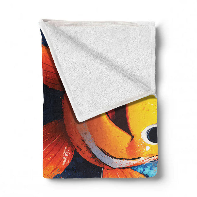 Clown Fish Light Weight Fleece Blanket by Wikus Schalkwyk