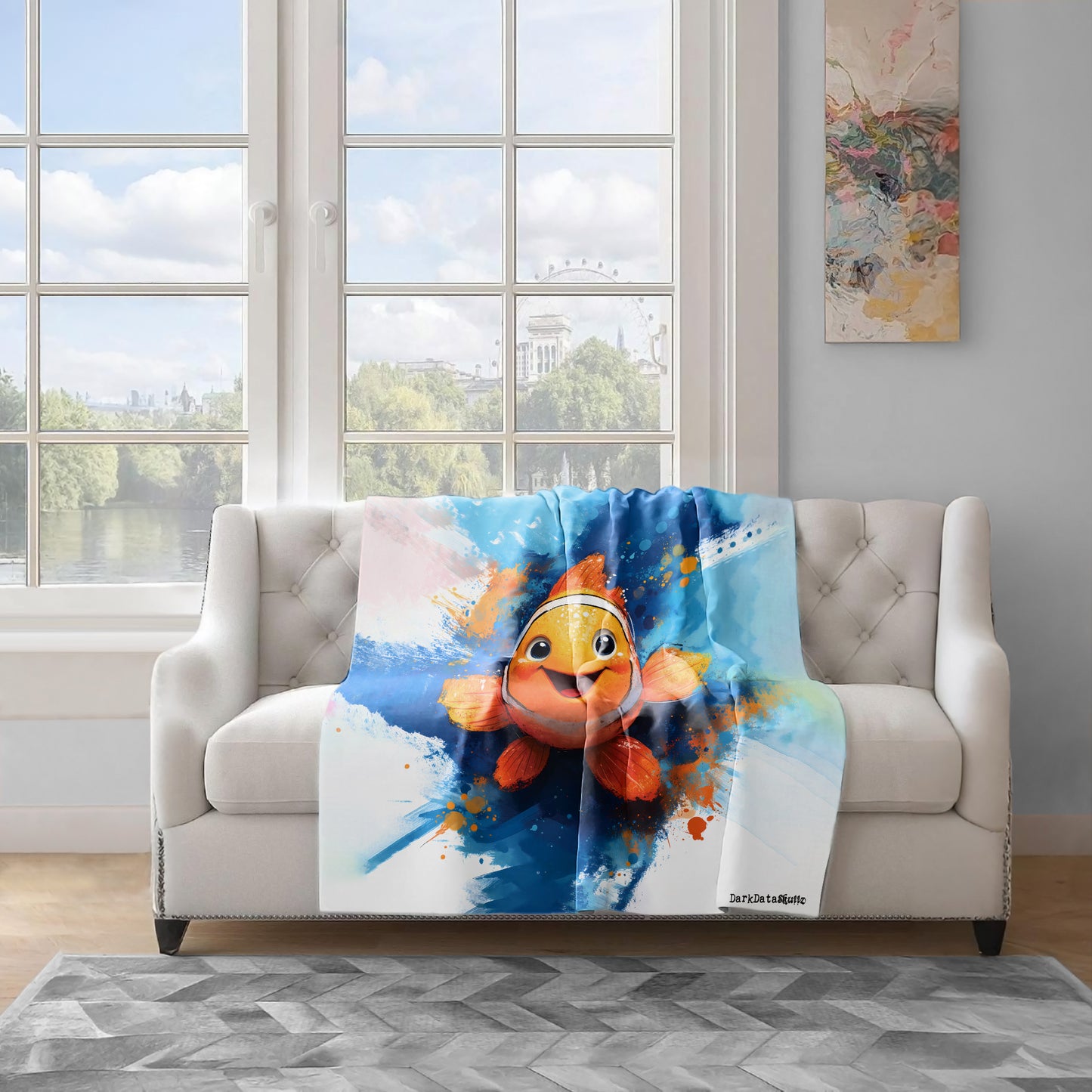 Clown Fish Light Weight Fleece Blanket by Wikus Schalkwyk