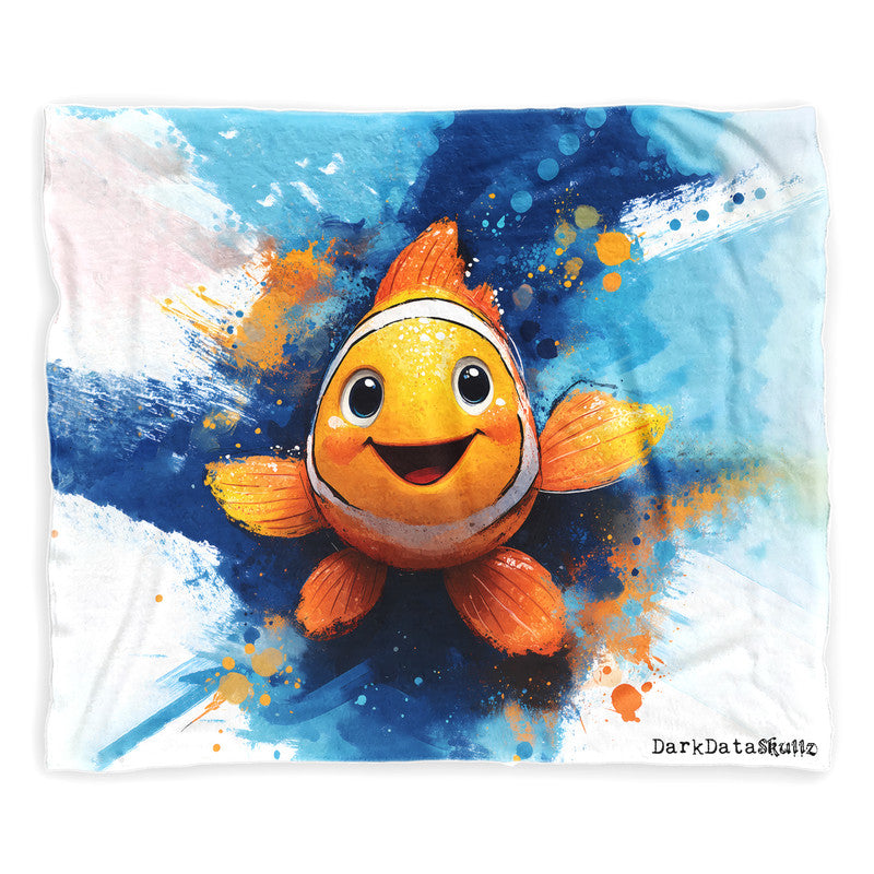 Clownfish Minky Blanket by Wikus Schalkwykz