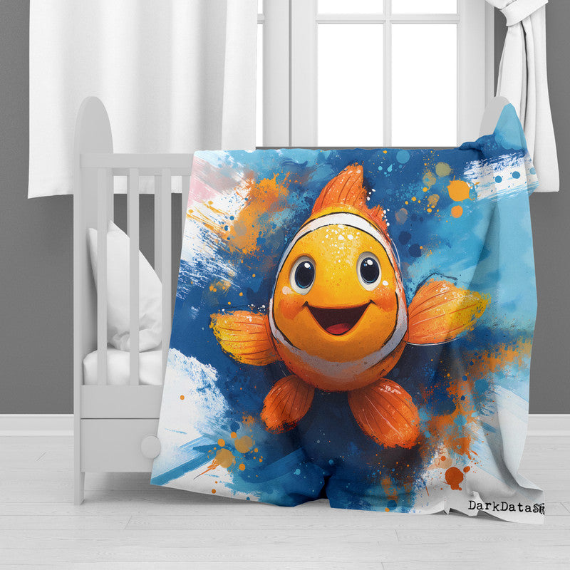 Clownfish Minky Blanket by Wikus Schalkwykz