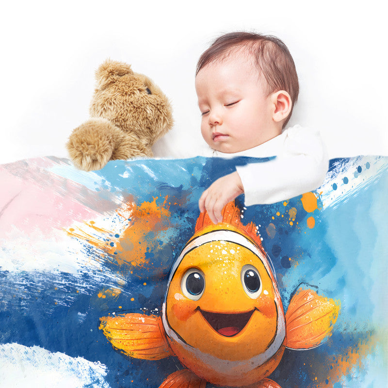 Clownfish Minky Blanket by Wikus Schalkwykz