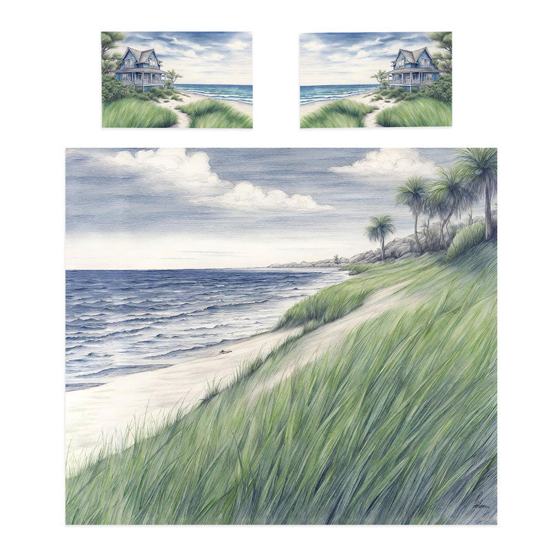 Coastal Haven Waveside Retreat Duvet Cover Set by Nathan Pieterse