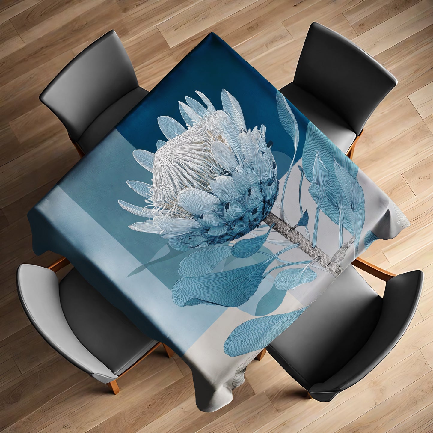 Coastal Fynbos Azure Square Tablecloth by Wikus Schalkwyk