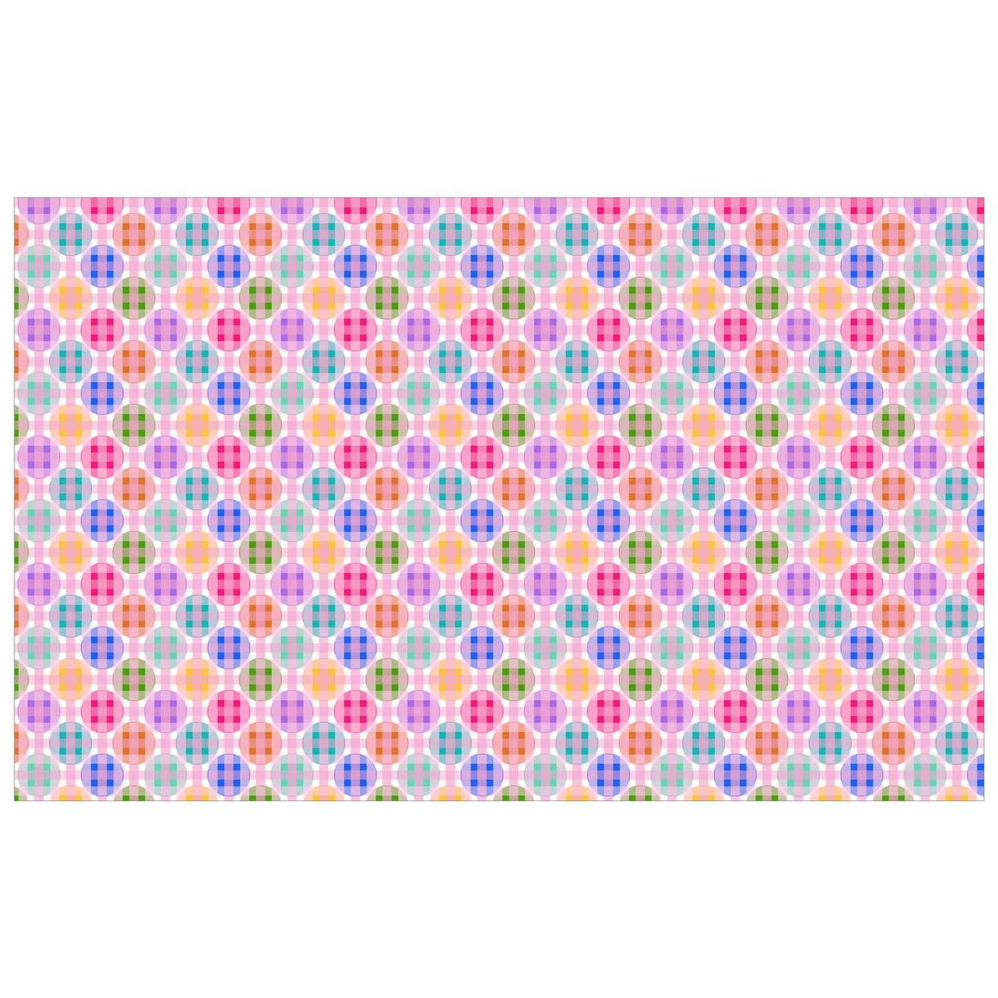 Coloured Circles Rectangle Tablecloth