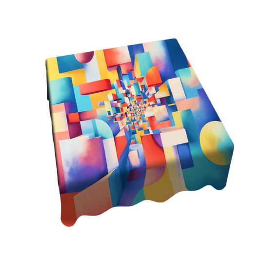 Coloured Geometry Square Tablecloth