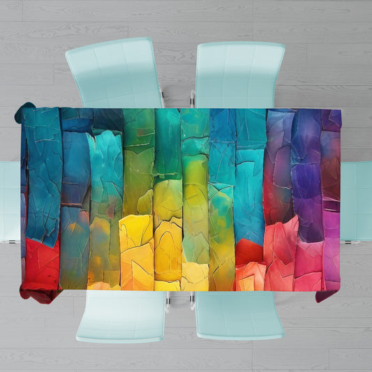 Colourful Bark Rectangle Tablecloth
