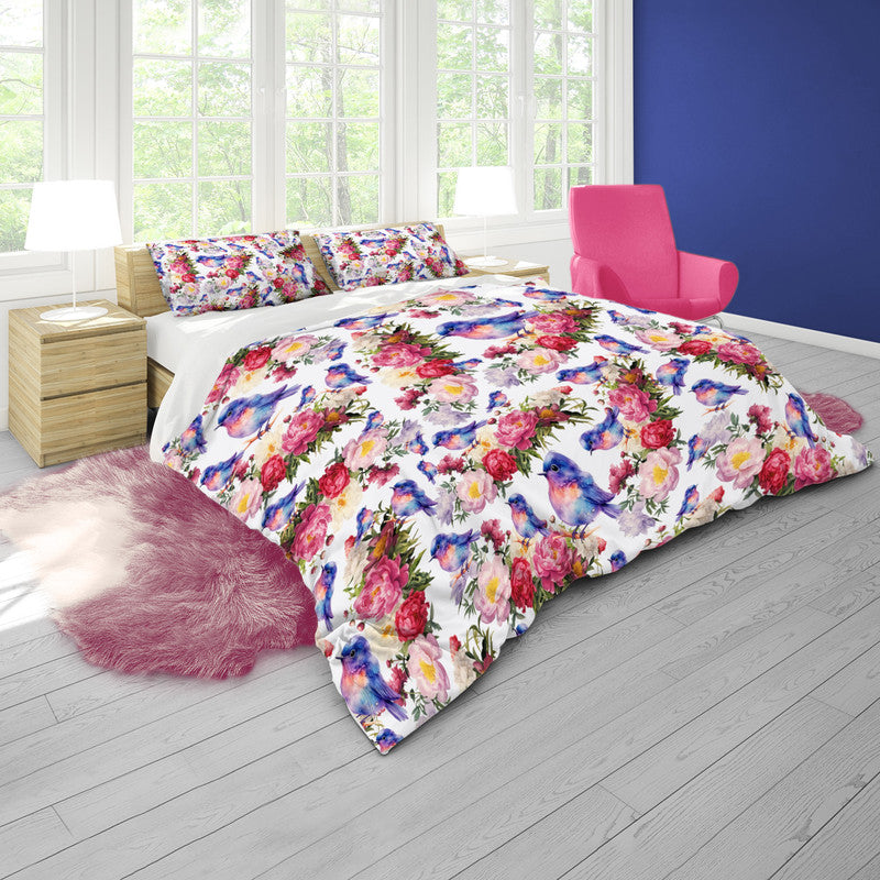 Colourful Birds Duvet Cover Set by Mark van Vuuren