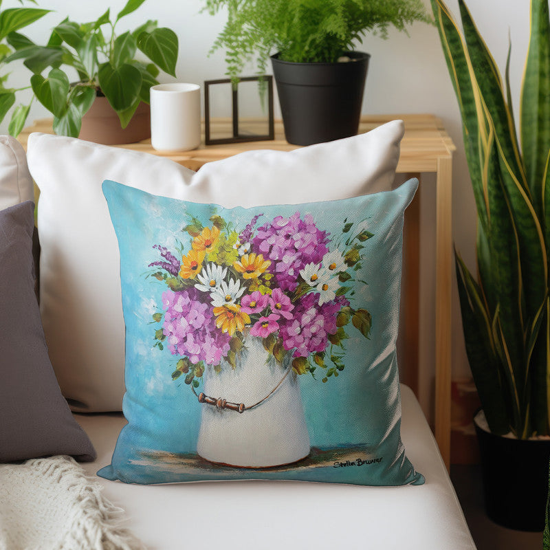 Colourful Bouquet in Tin Vase Luxury Scatter by Stella Bruwer