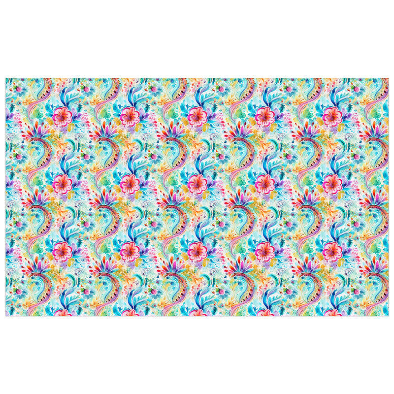 Colourful Curls Rectangle Tablecloth