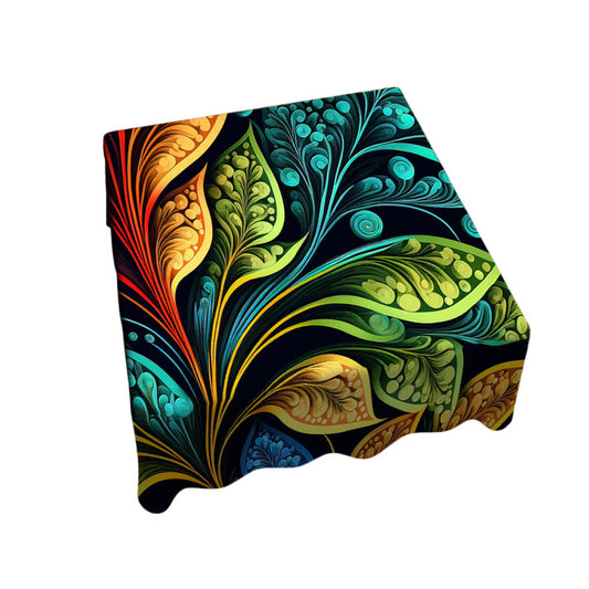 Colourful Plant Leaves Square Tablecloth