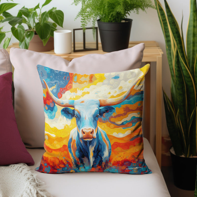Colourful Texas Longhorn Luxury Scatter by Wikus Schalkwyk
