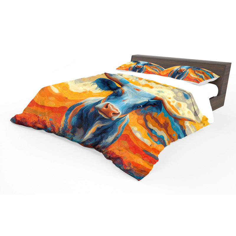 Colourful Texas Longhorn Duvet Cover Set by Wikus Schalkwyk