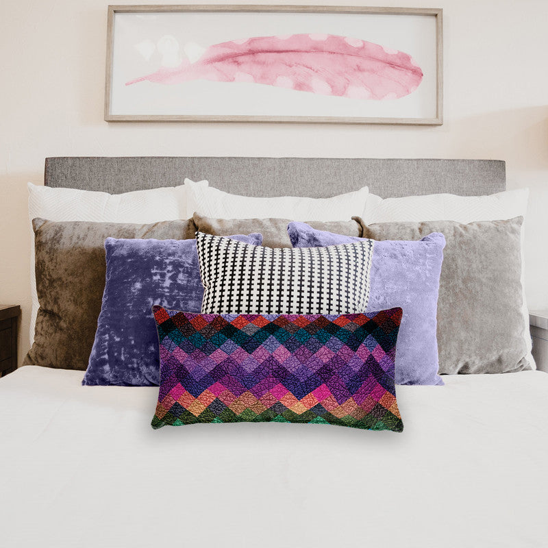 Colourful Zigzag Oblong Luxury Scatter