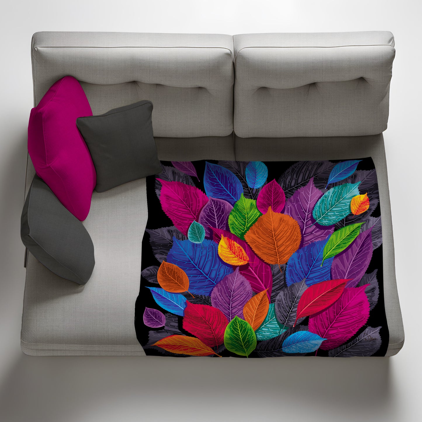 Colourful Leaves Fleece