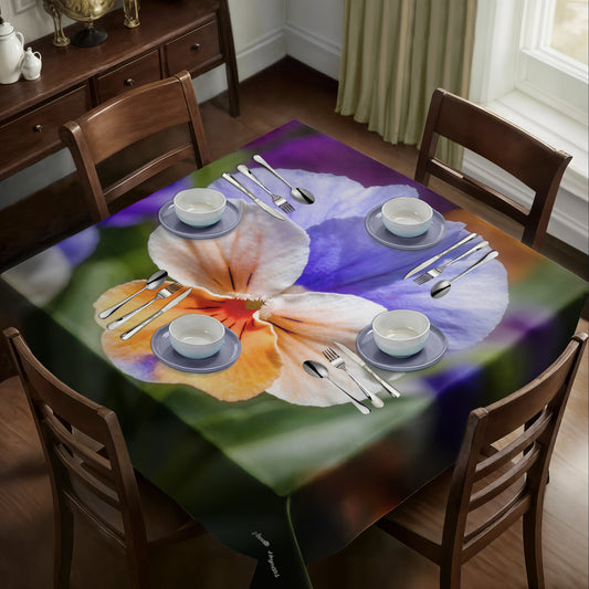 Colourful Pansy Square Tablecloth by Annette Heymans