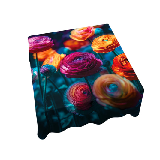 Colourful Ranunculus Square Tablecloth