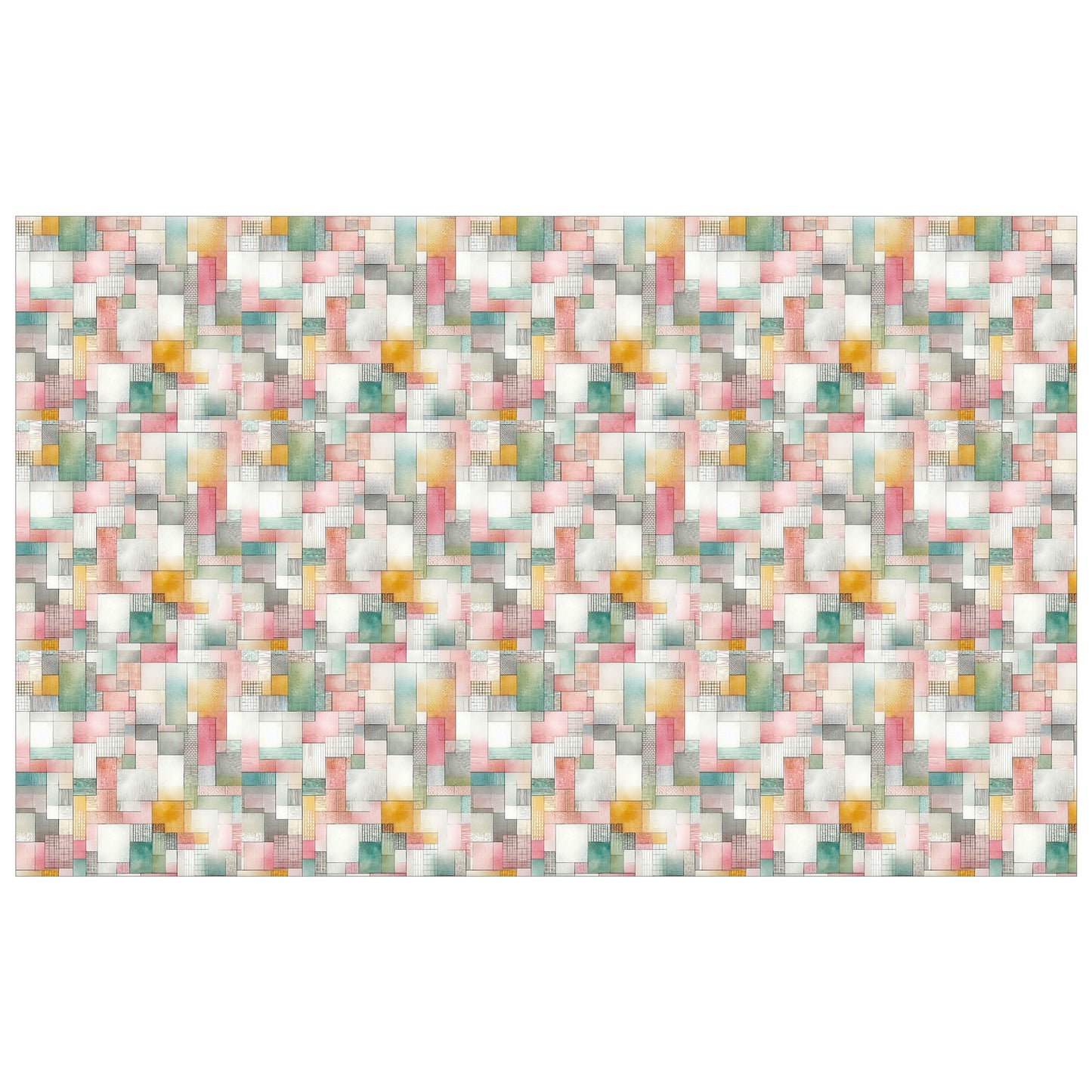 Colourful Rectangles Rectangle Tablecloth