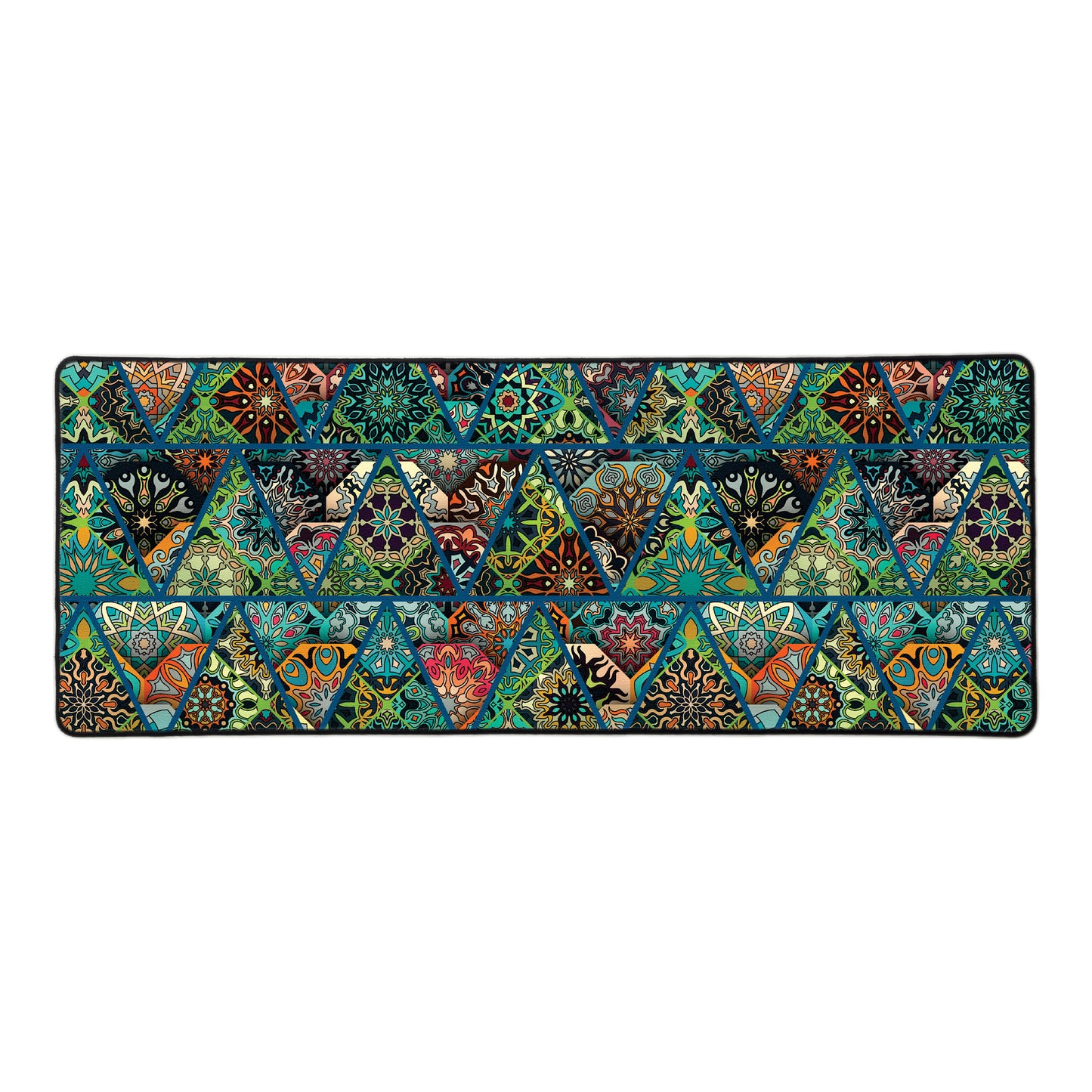 Colourful Triangle Pattern Large Desk Pad