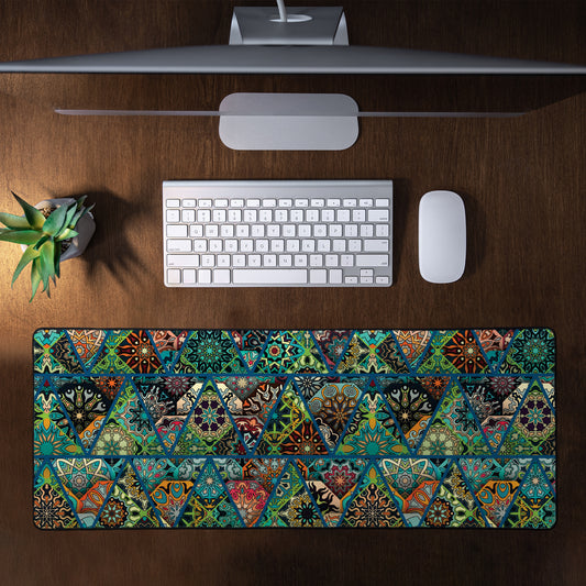 Colourful Triangle Pattern Large Desk Pad