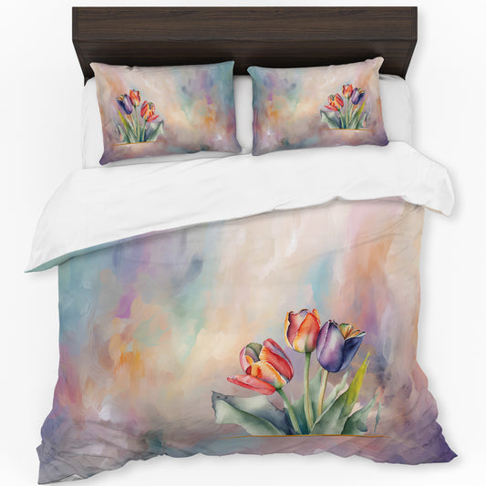 Colourful Tulips Duvet Cover Set